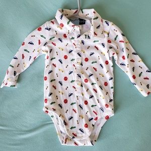 NWT 100% cotton cars and traffic sign onesie